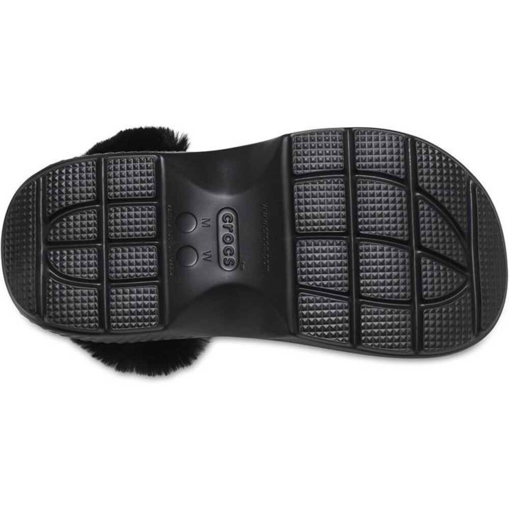Crocs Stomp Lined Classic Clog Fuzzy Lined Slides Unisex Black Sz 38/7 NEW - Picture 6 of 6